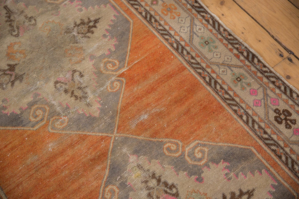 3.5x11 Vintage Distressed Oushak Rug Runner
