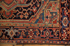 3.5x4.5 Vintage Heriz Square Rug