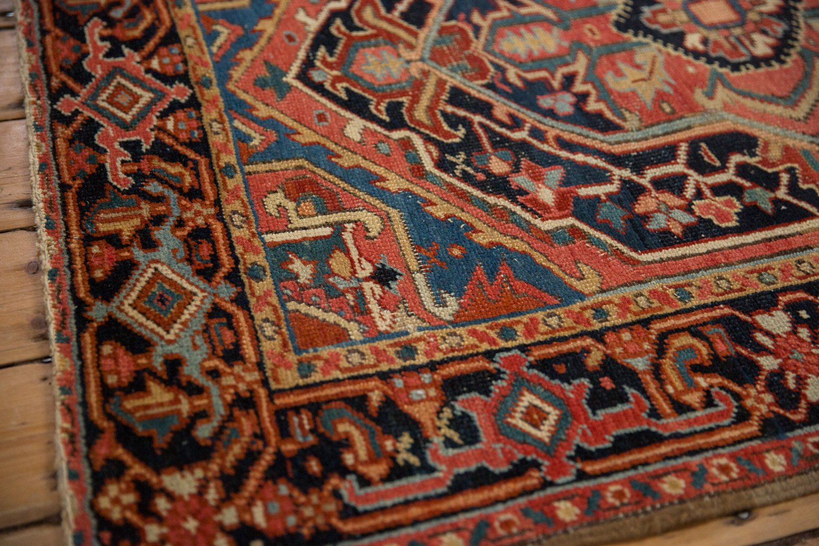 3.5x4.5 Vintage Heriz Square Rug