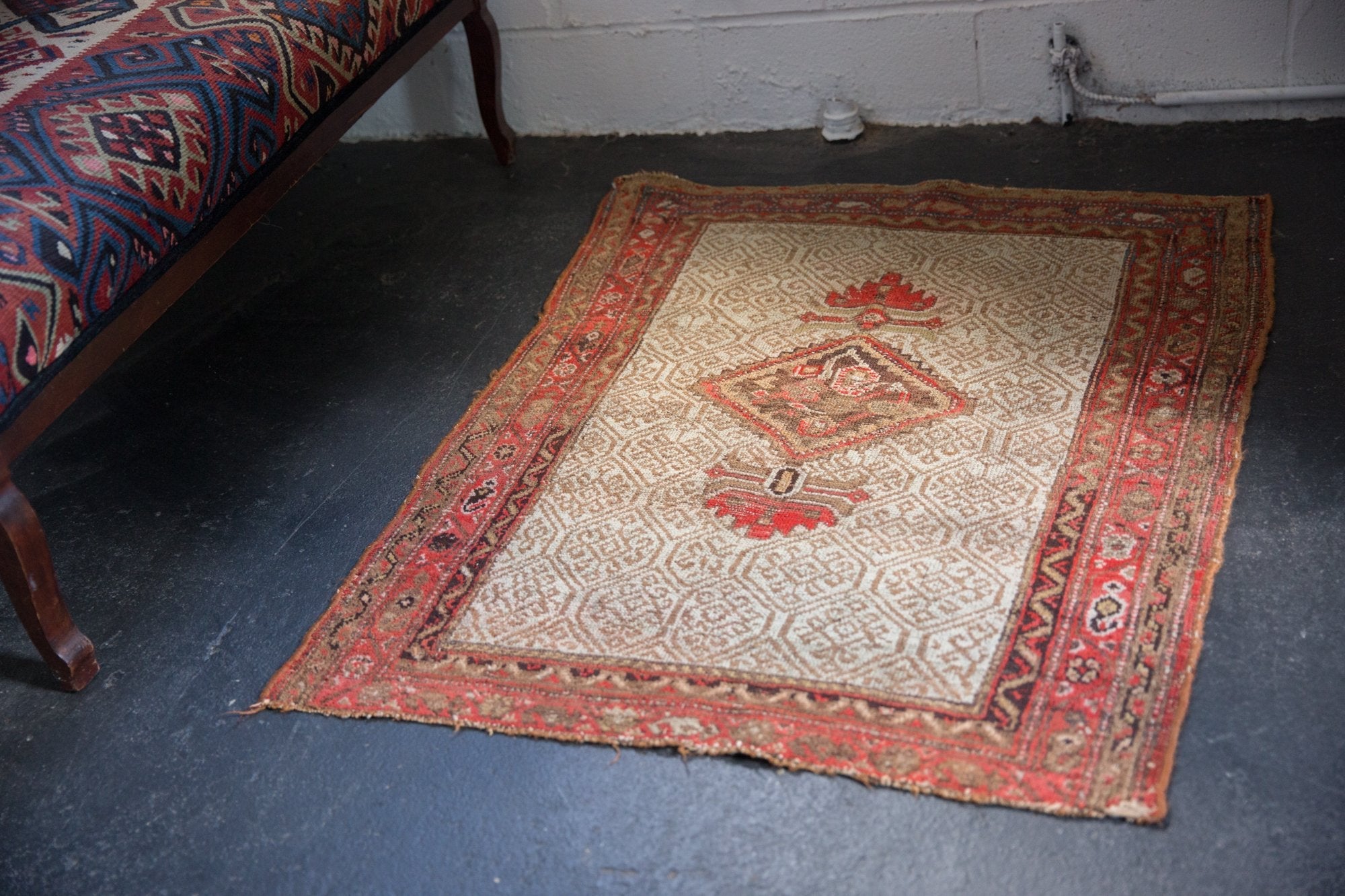 3x3.5 Antique Malayer Square Rug