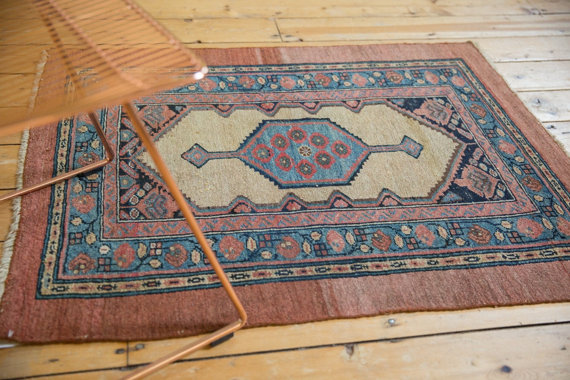 3x4 Antique Camel Hair Serab Square Rug