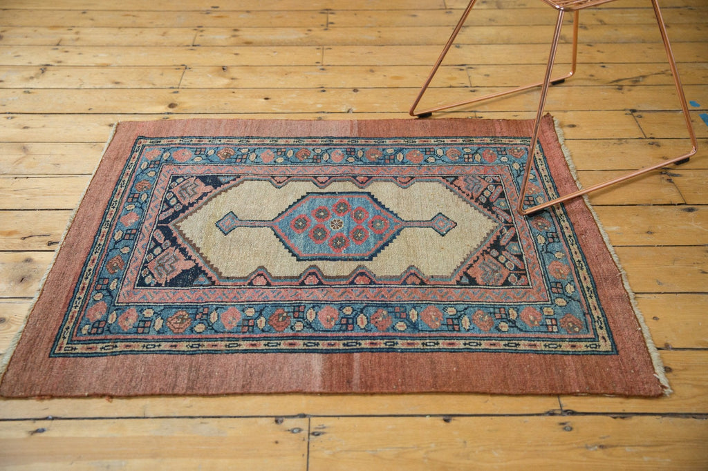 3x4 Antique Camel Hair Serab Square Rug