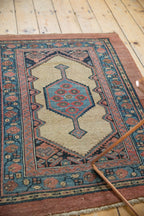 3x4 Antique Camel Hair Serab Square Rug