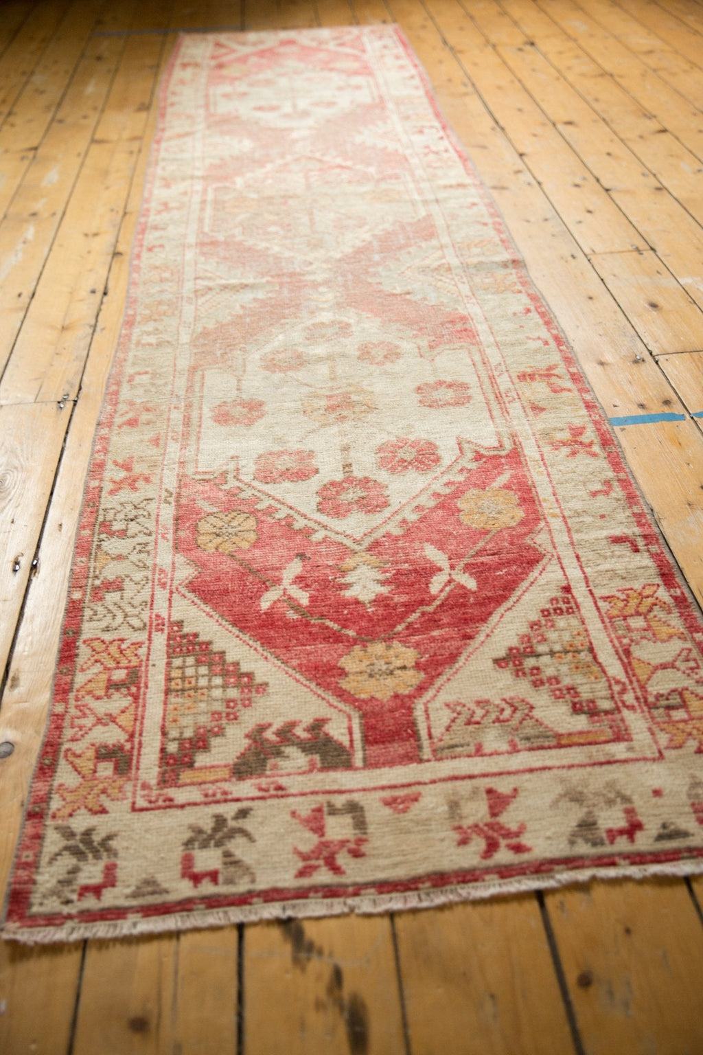2.5x11 Vintage Distressed Oushak Rug Runner