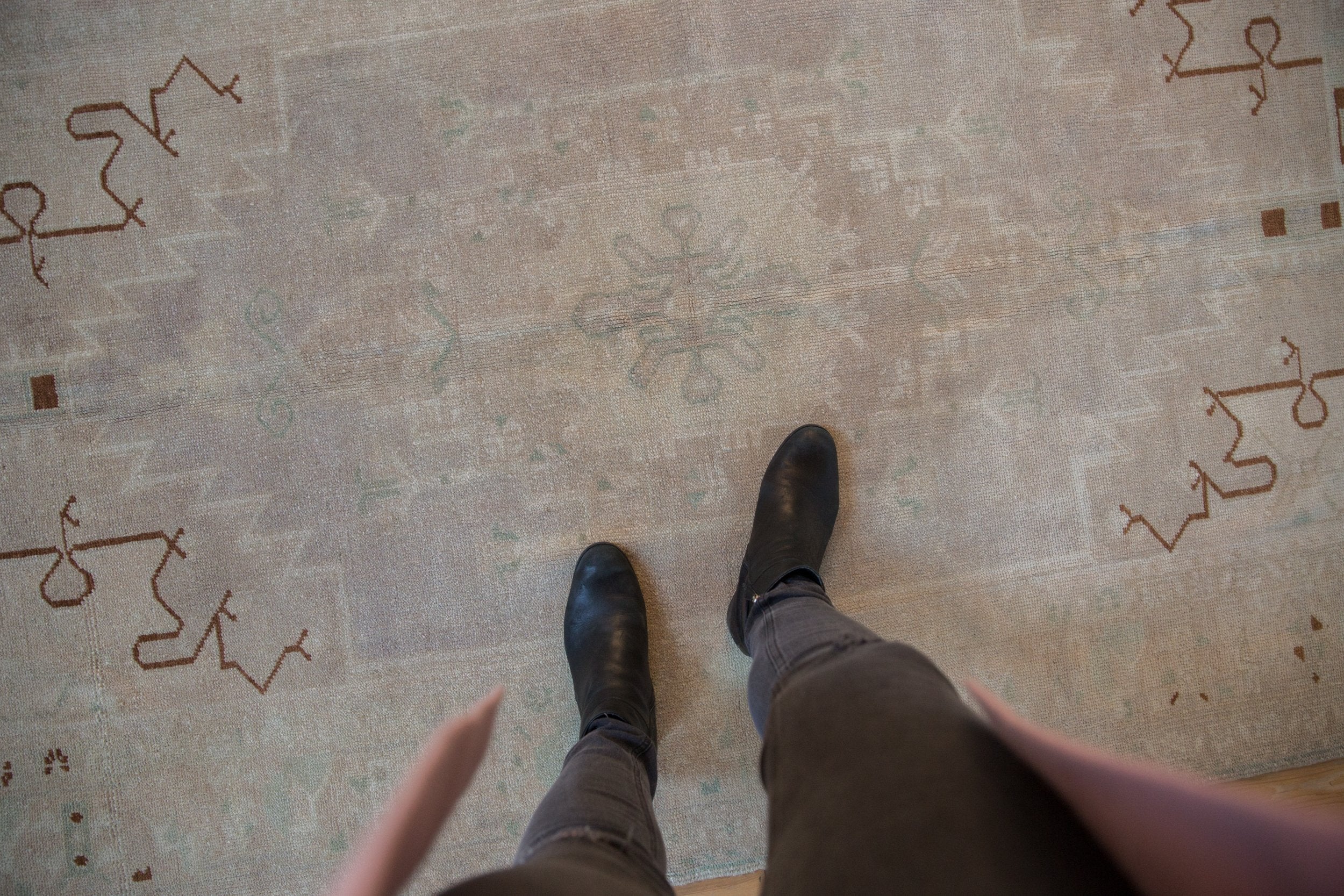 4.5x8 Vintage Distressed Oushak Rug