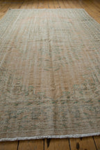 6x9.5 Vintage Distressed Oushak Carpet