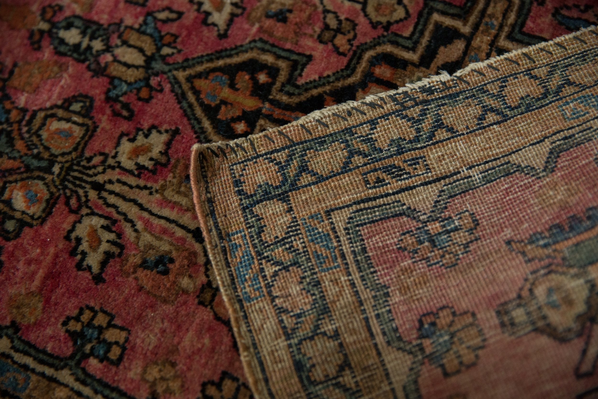 2x2.5 Vintage Farahan Sarouk Square Rug Mat