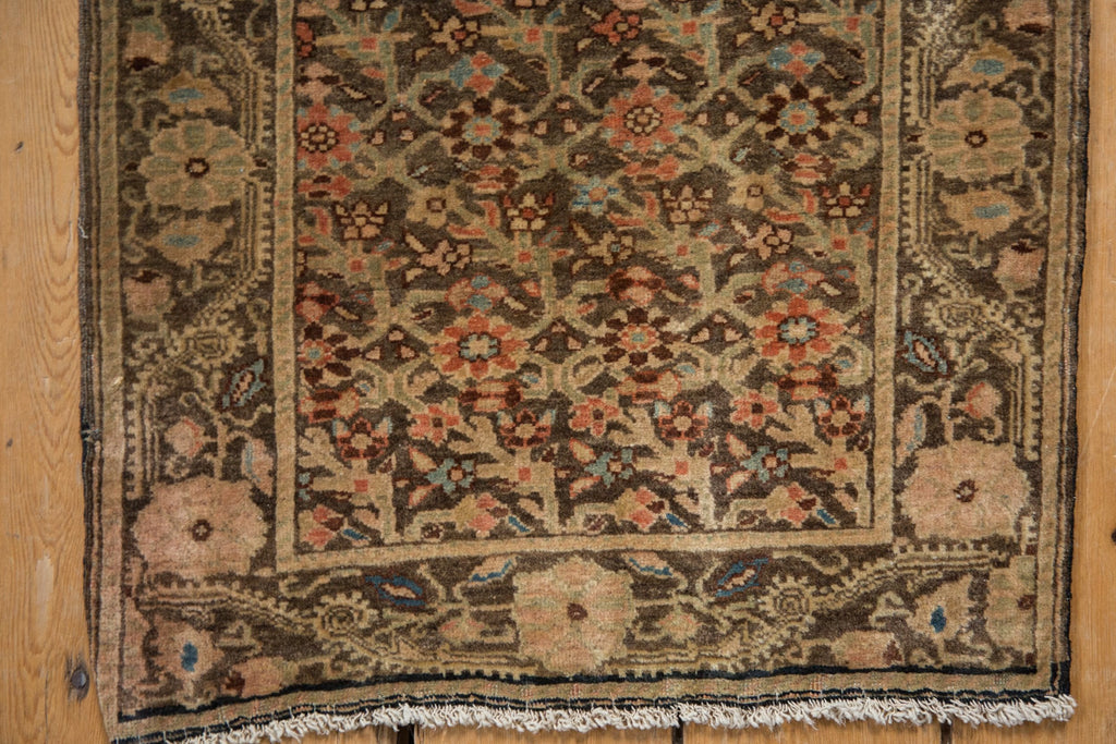 1.5x2 Vintage Fine Distressed Farahan Sarouk Square Rug Mat