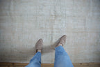 5x8.5 Vintage Distressed Oushak Carpet