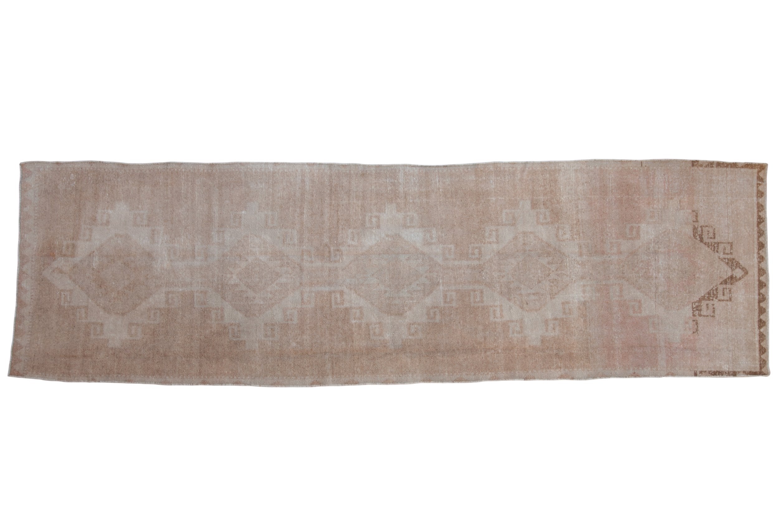3.5x12.5 Vintage Distressed Oushak Rug Runner