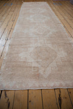 3.5x12.5 Vintage Distressed Oushak Rug Runner