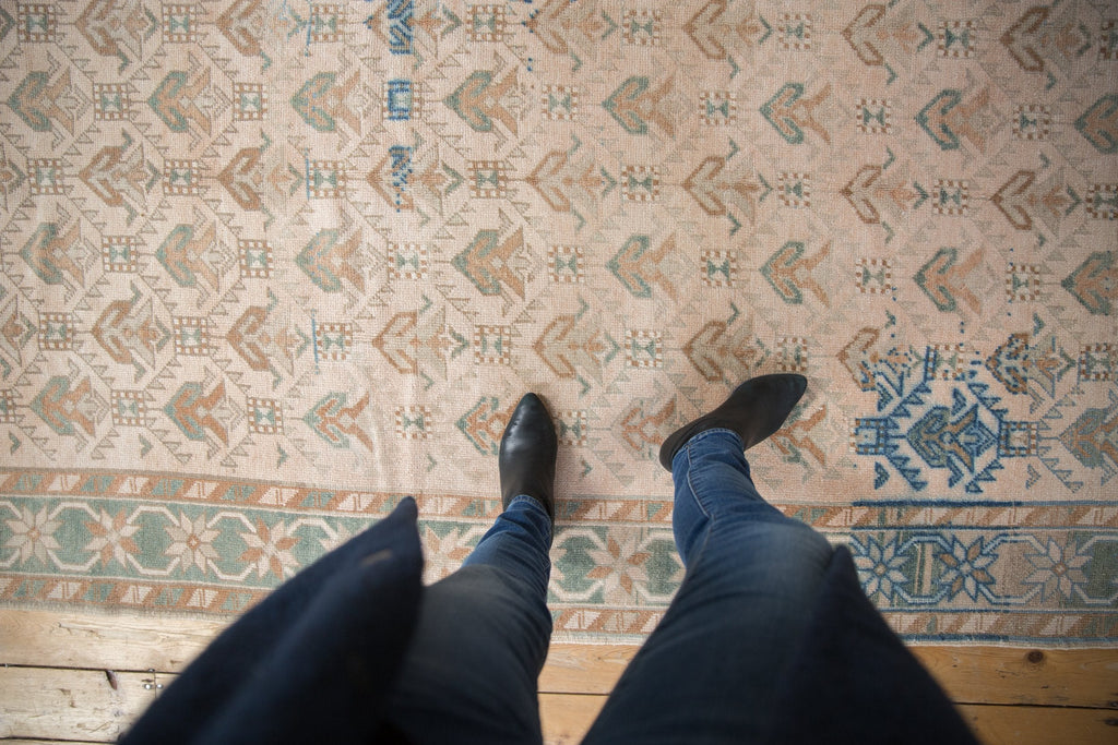 5x10.5 Vintage Distressed Oushak Rug Runner