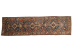 4x14 Vintage Distressed Hamadan Rug Runner