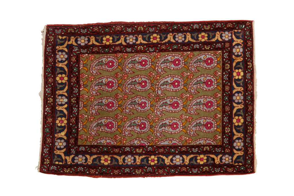 2x3 Vintage Farahan Sarouk Rug Mat