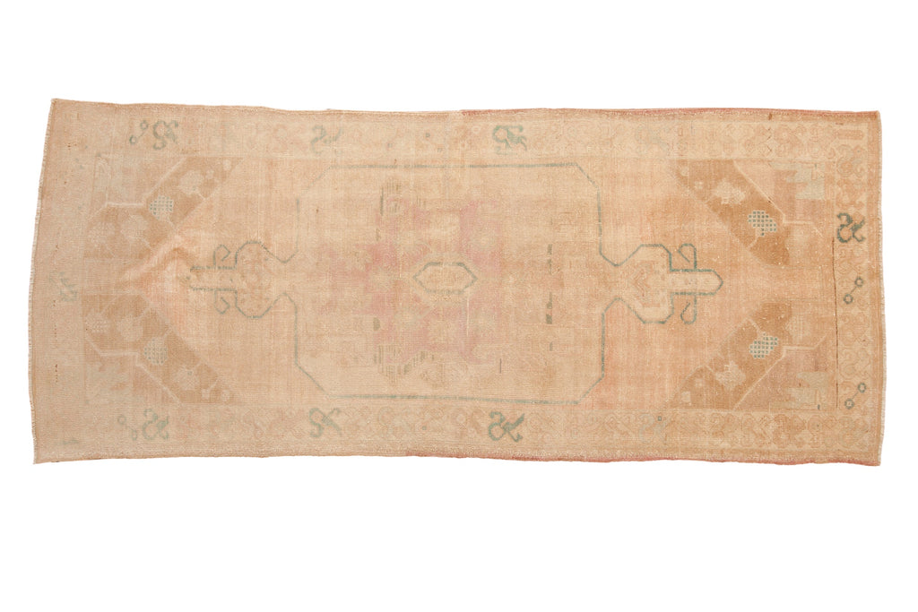 4x9.5 Vintage Distressed Oushak Rug Runner