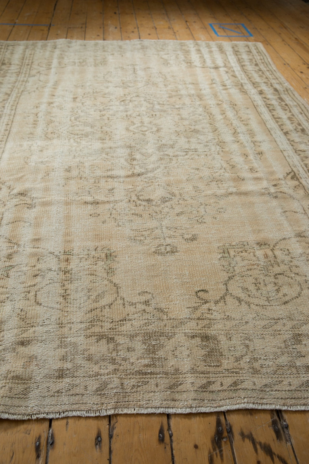 6.5x9.5 Vintage Distressed Oushak Carpet