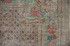 5.5x9.5 Vintage Distressed Overdyed Oushak Carpet
