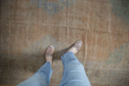 5x12.5 Vintage Distressed Oushak Rug Runner
