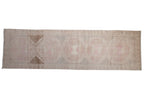 3.5x11.5 Vintage Distressed Oushak Rug Runner