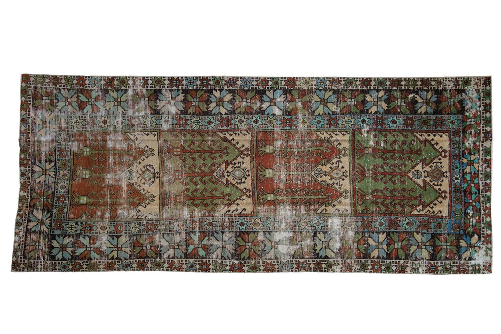4.5x10.5 Vintage Distressed Oushak Rug Runner