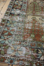 4.5x10.5 Vintage Distressed Oushak Rug Runner