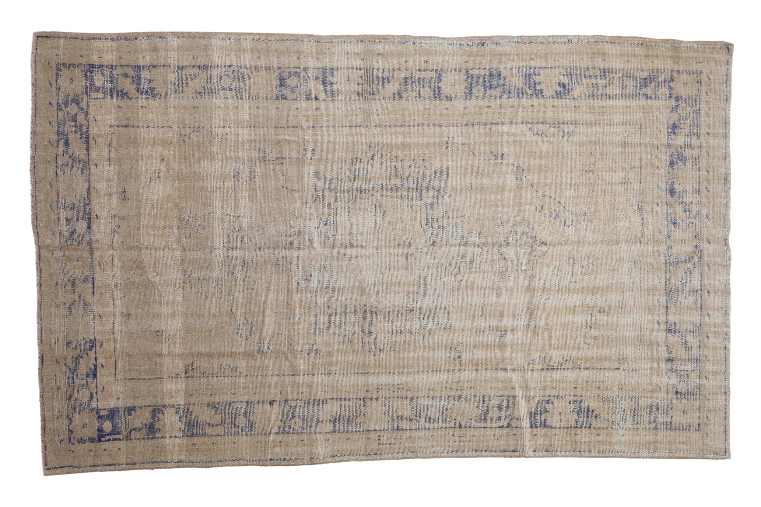 6x9.5 Vintage Distressed Oushak Carpet