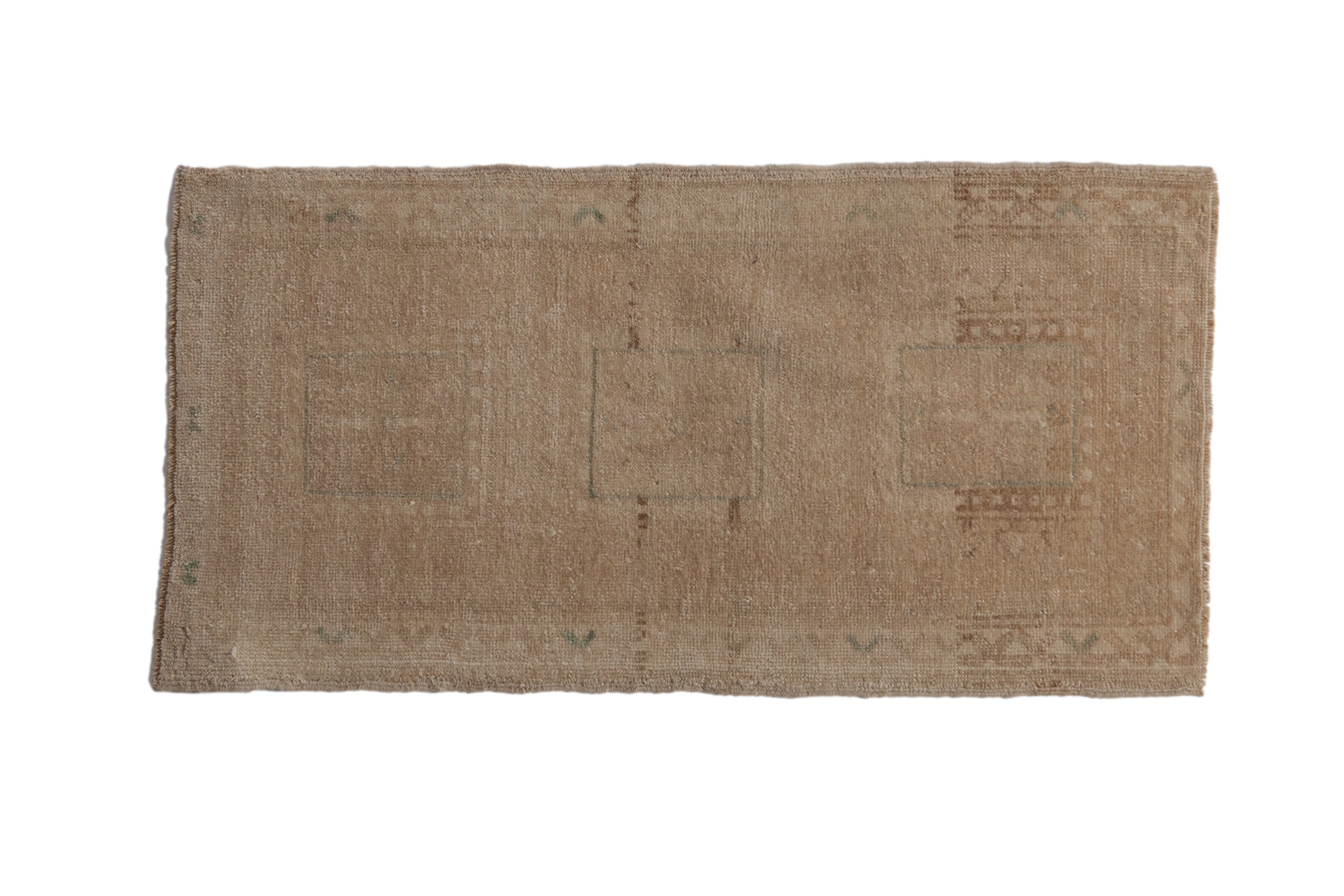 1.5x3 Vintage Distressed Oushak Rug Mat
