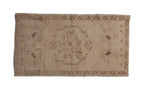 1.5x3 Vintage Distressed Oushak Rug Mat