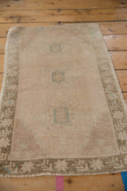 1.5x3 Vintage Distressed Oushak Rug Mat