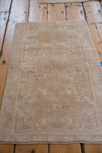 1.5x2.5 Vintage Distressed Oushak Rug Mat
