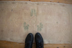 1.5x3.5 Vintage Distressed Oushak Rug Mat Runner