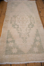 1.5x4 Vintage Distressed Oushak Rug Mat Runner