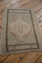 2x3 Vintage Distressed Oushak Rug Mat