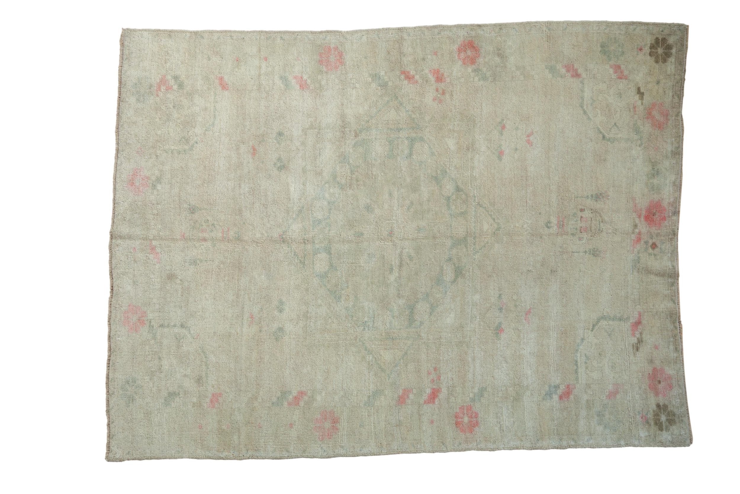 4.5x6 Vintage Distressed Oushak Rug