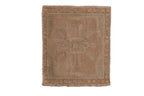 1.5x2 Vintage Distressed Oushak Square Rug Mat