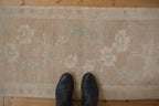 1.5x3.5 Vintage Distressed Oushak Rug Mat Runner