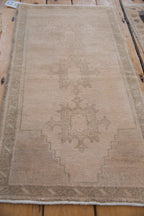 1.5x3.5 Vintage Distressed Oushak Rug Mat Runner