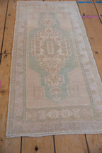 1.5x3.5 Vintage Distressed Oushak Rug Mat Runner