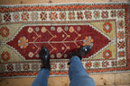 2.5x5.5 Vintage Distressed Oushak Rug Runner