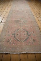 3.5x12.5 Vintage Distressed Karaja Rug Runner