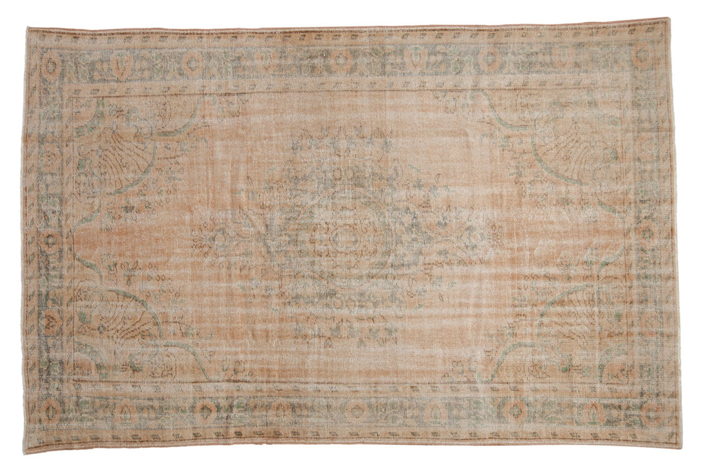 6x9.5 Vintage Distressed Oushak Carpet