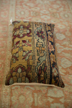 Antique Kerman Rug Fragment Lumbar Pillow