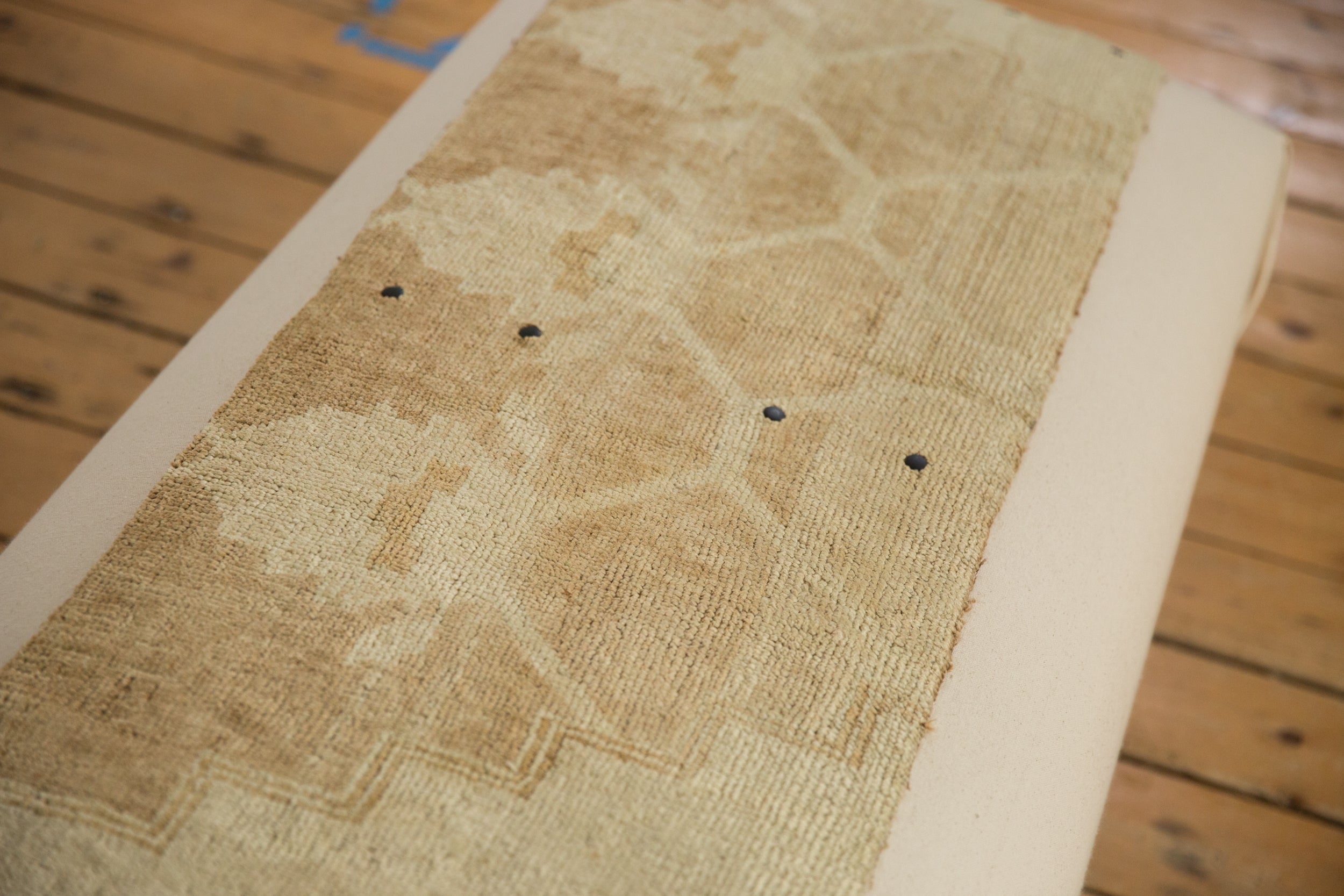 Handmade Canvas Changeable Rug Fragment Ottoman Coffee Table