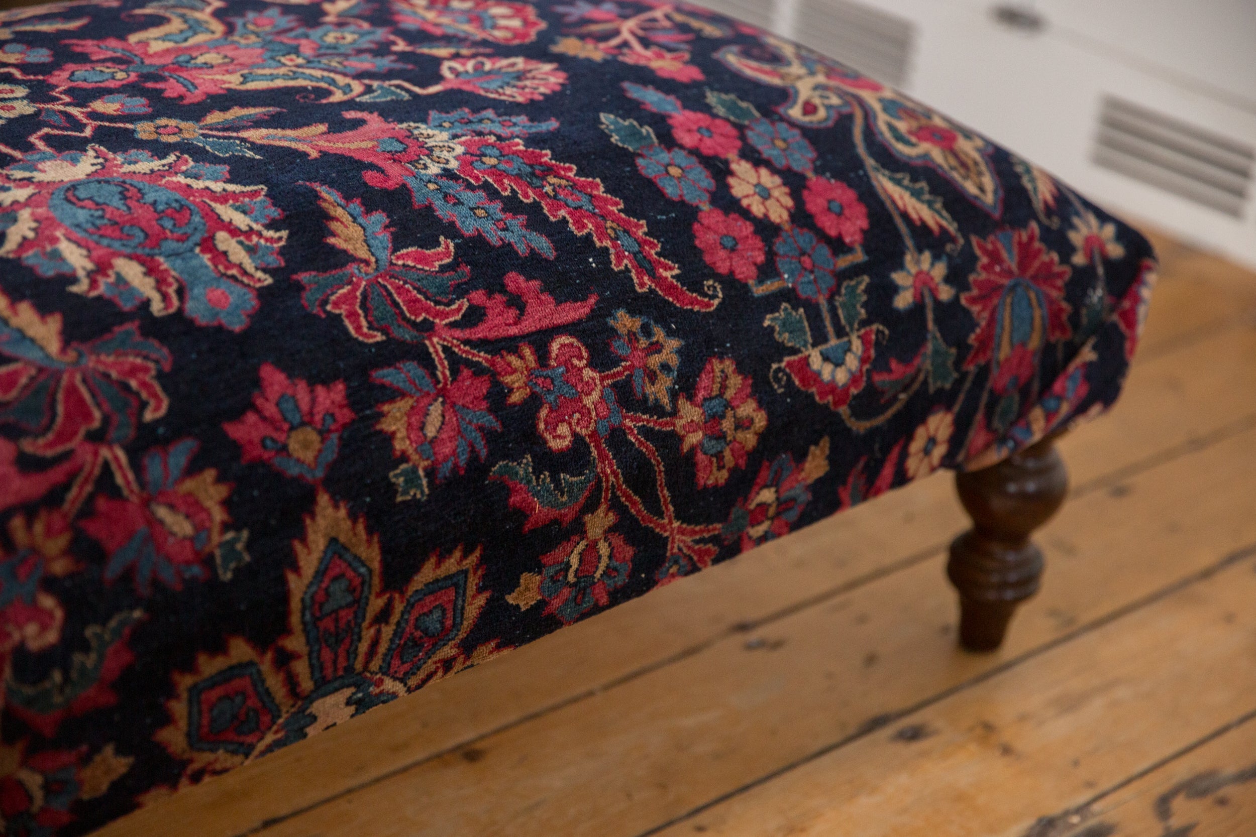 Vintage Persian Rug Ottoman Coffee Table