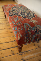 Reclaimed Antique Persian Rug Ottoman Coffee Table