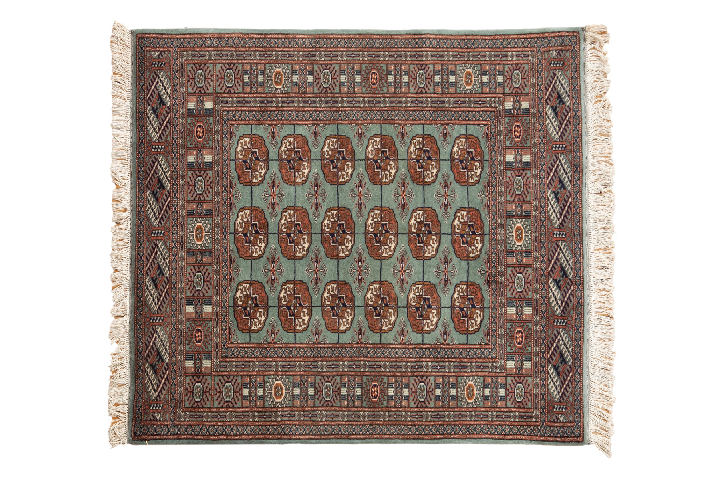 4x4.5 Vintage Fine Bokhara Square Rug