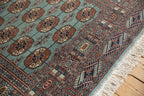 4x4.5 Vintage Fine Bokhara Square Rug