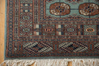 4x4.5 Vintage Fine Bokhara Square Rug