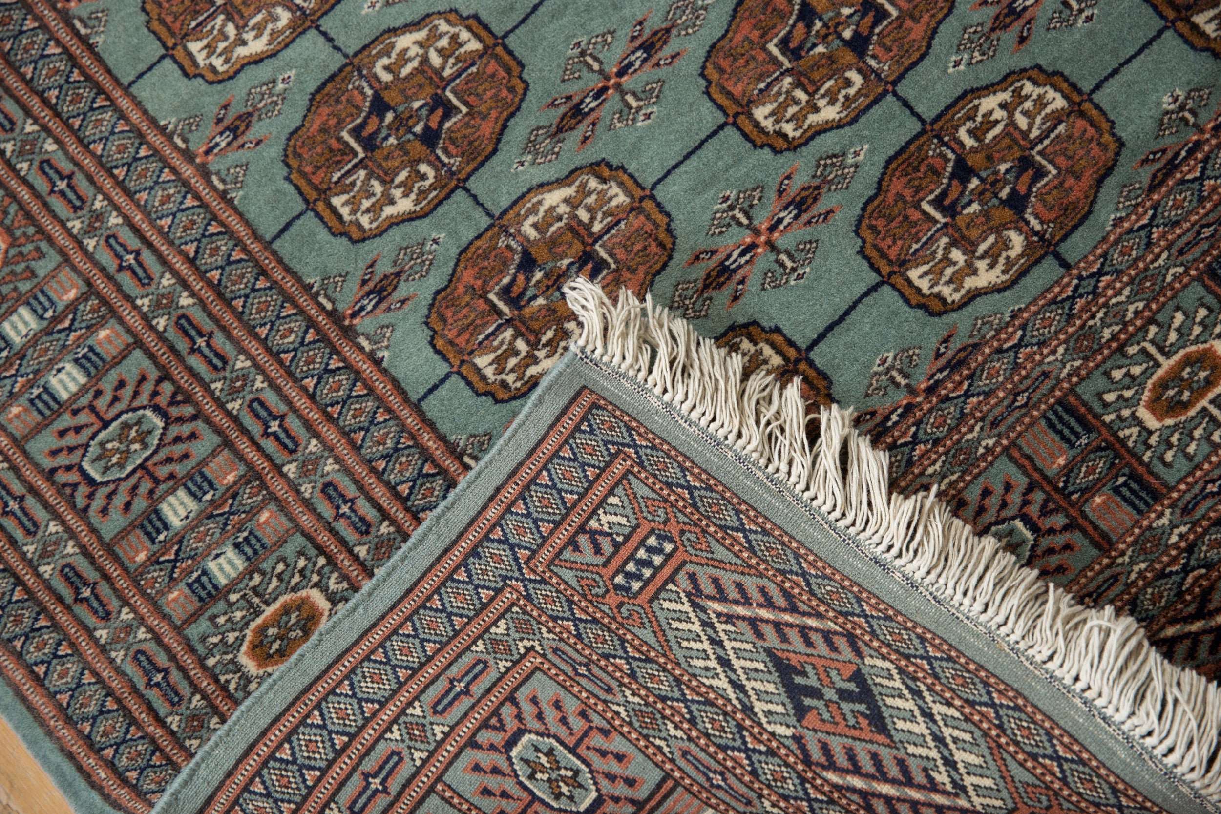 4x4.5 Vintage Fine Bokhara Square Rug