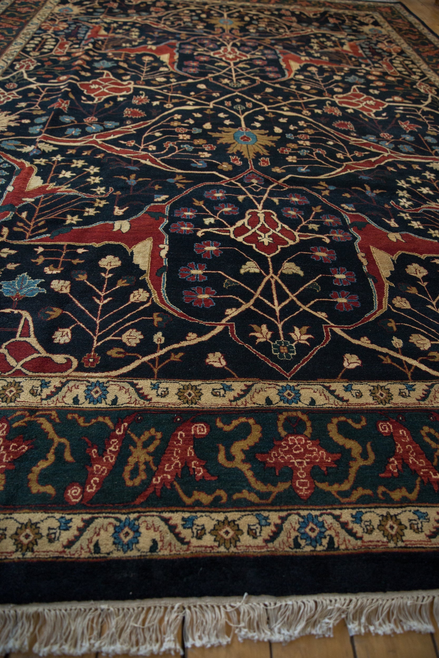 10x14 Vintage Indian Bijar Design Carpet